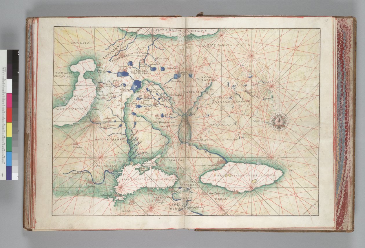 Mapa de Rusia de Battista Giovanni Agnese