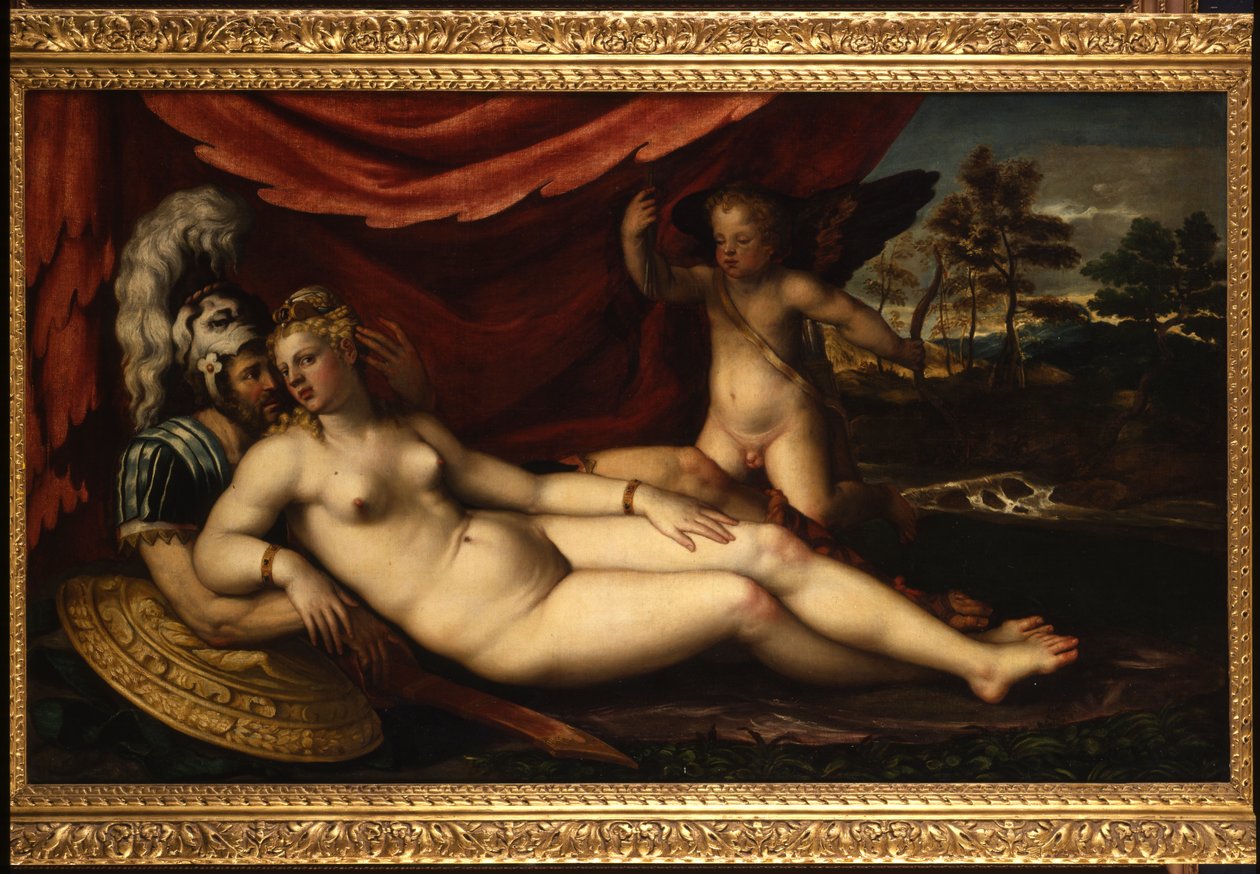 Venus, Marte y Cupido de Battista dellAngelo del Moro