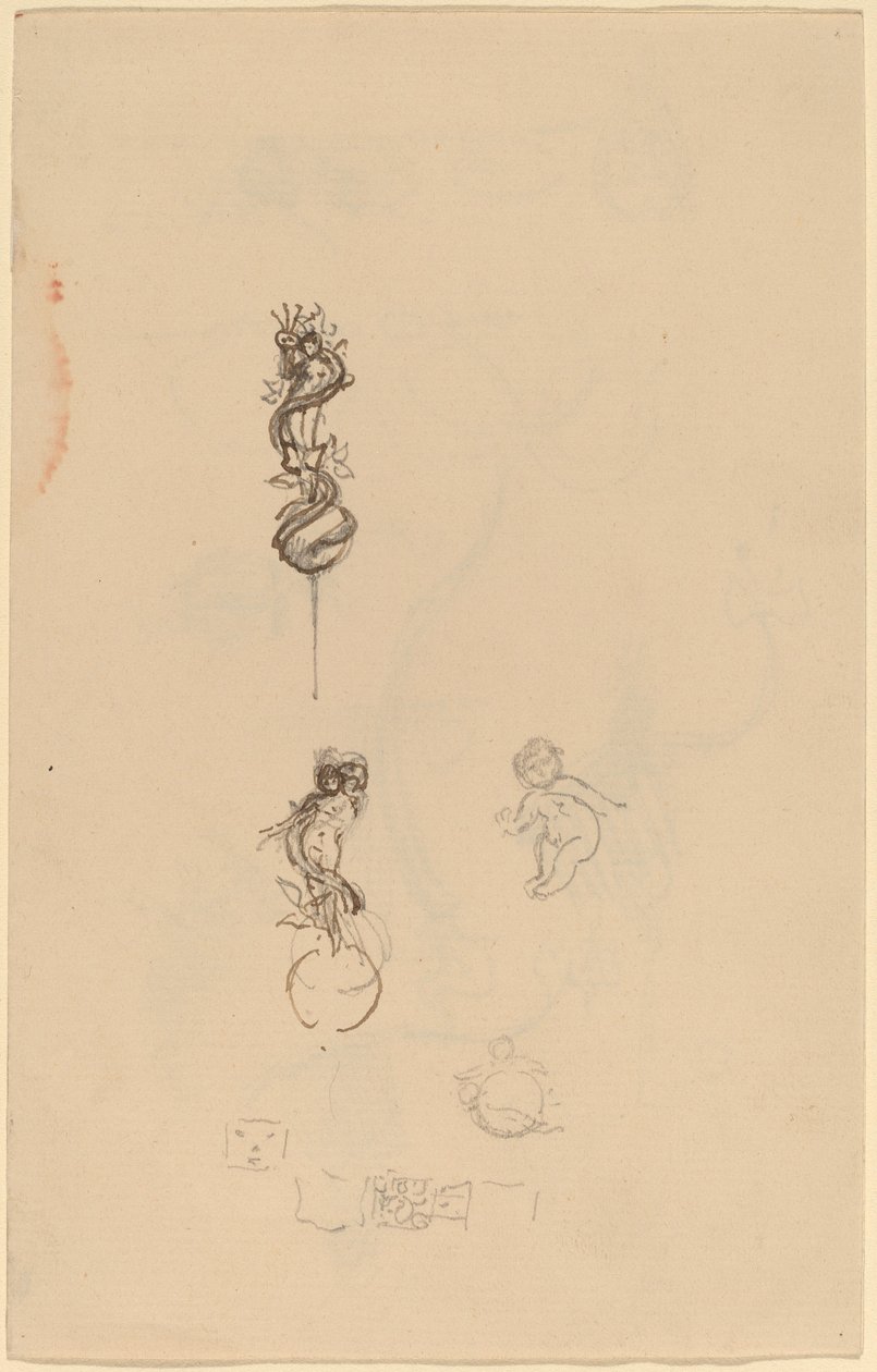 Estudios para diseños de joyería [recto] de Beatrice Godwin Whistler