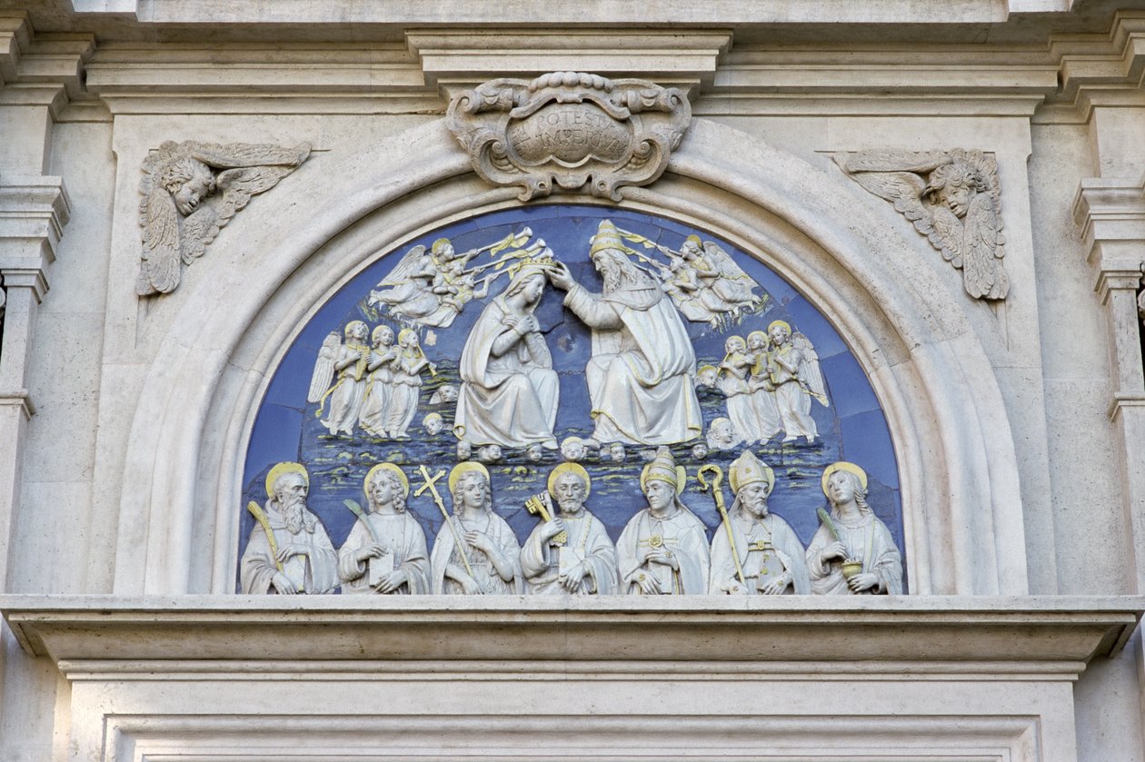 Coronación de la Virgen de Benedetto Buglioni