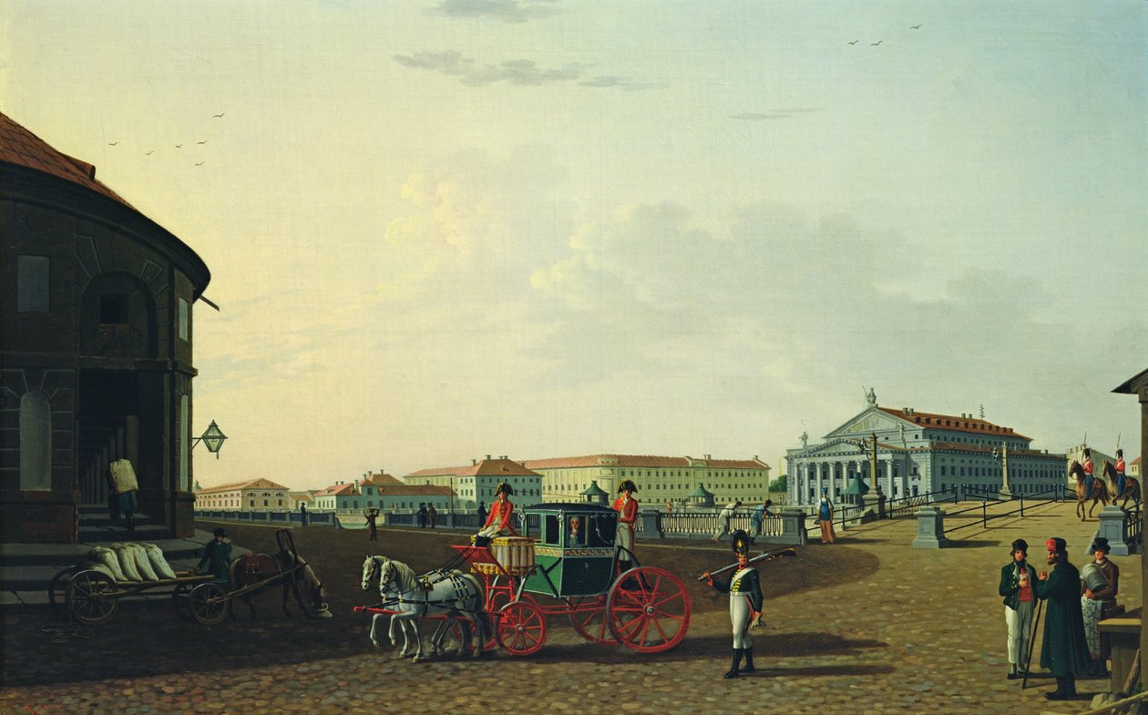El Teatro Bolshoi en San Petersburgo, 1802 de Benjamin Patersson