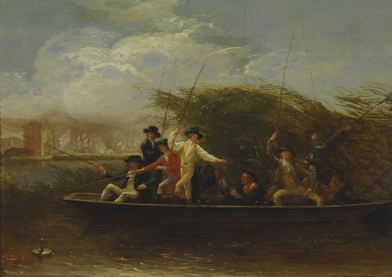 Caballeros Pescando de Benjamin West