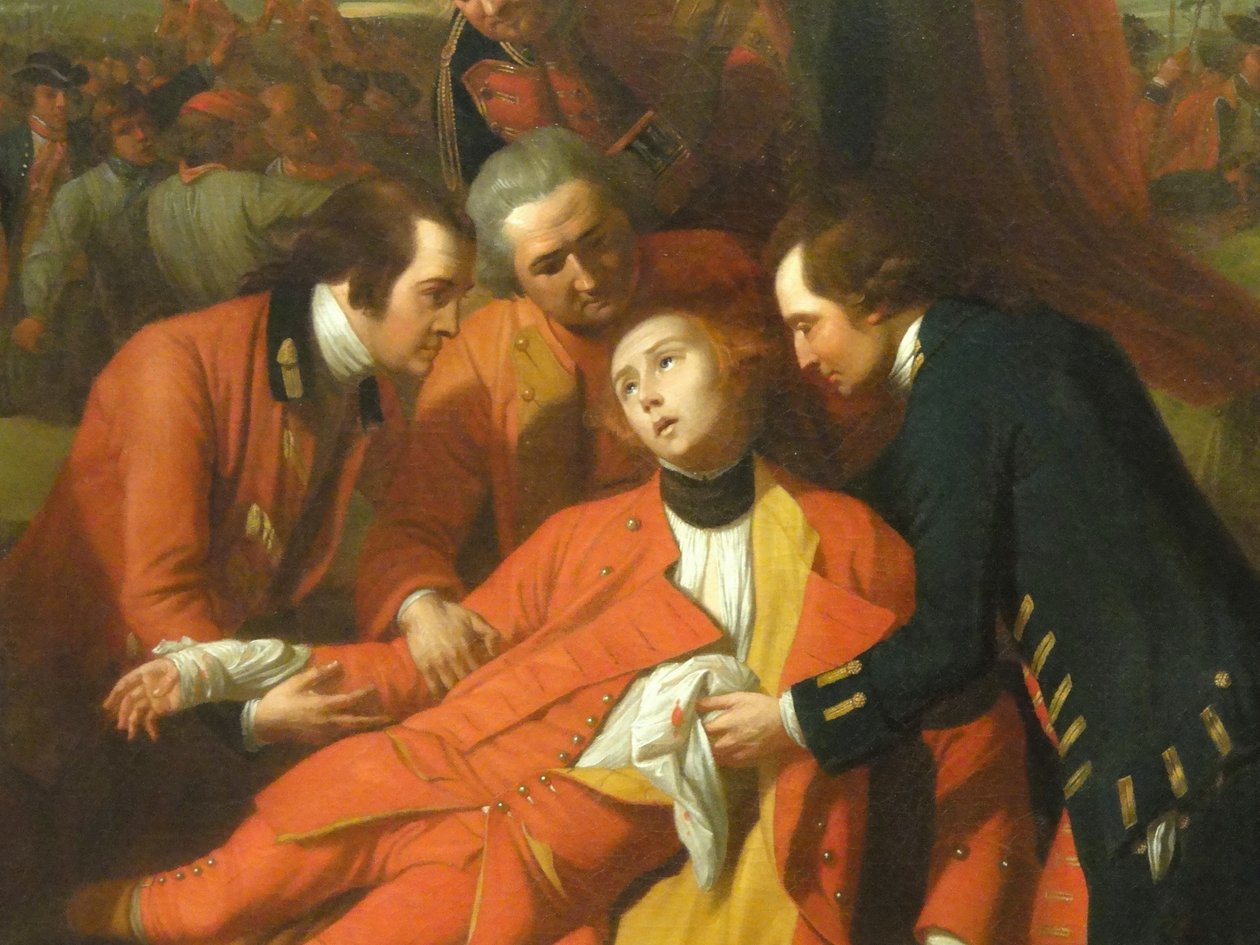 La muerte del General Wolfe (detalle) de Benjamin West