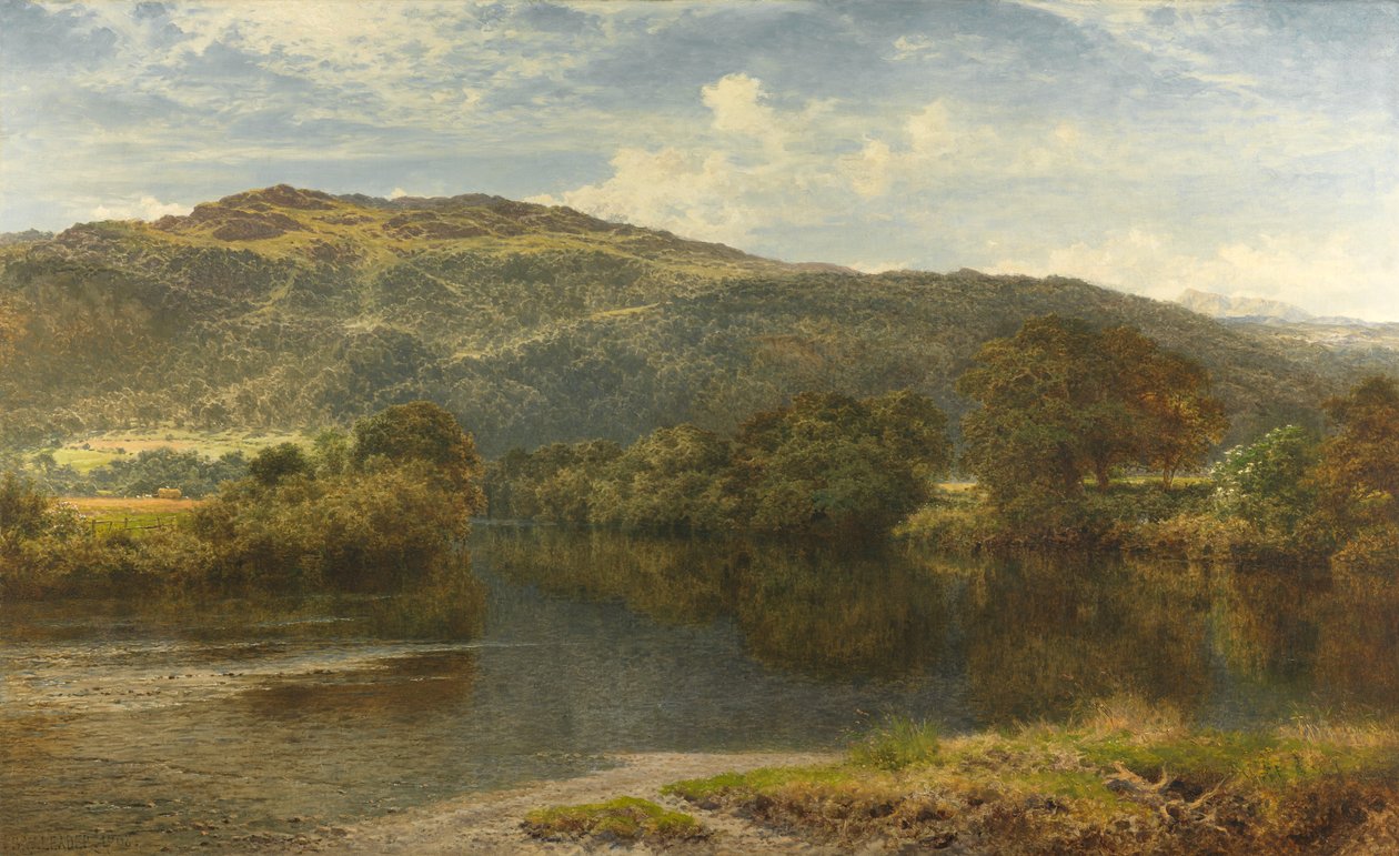 Una mañana de verano, Gales del Norte, 1908 de Benjamin Williams Leader