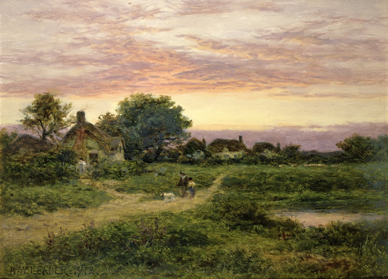 Cabañas de Worcestershire, 1912 de Benjamin Williams Leader