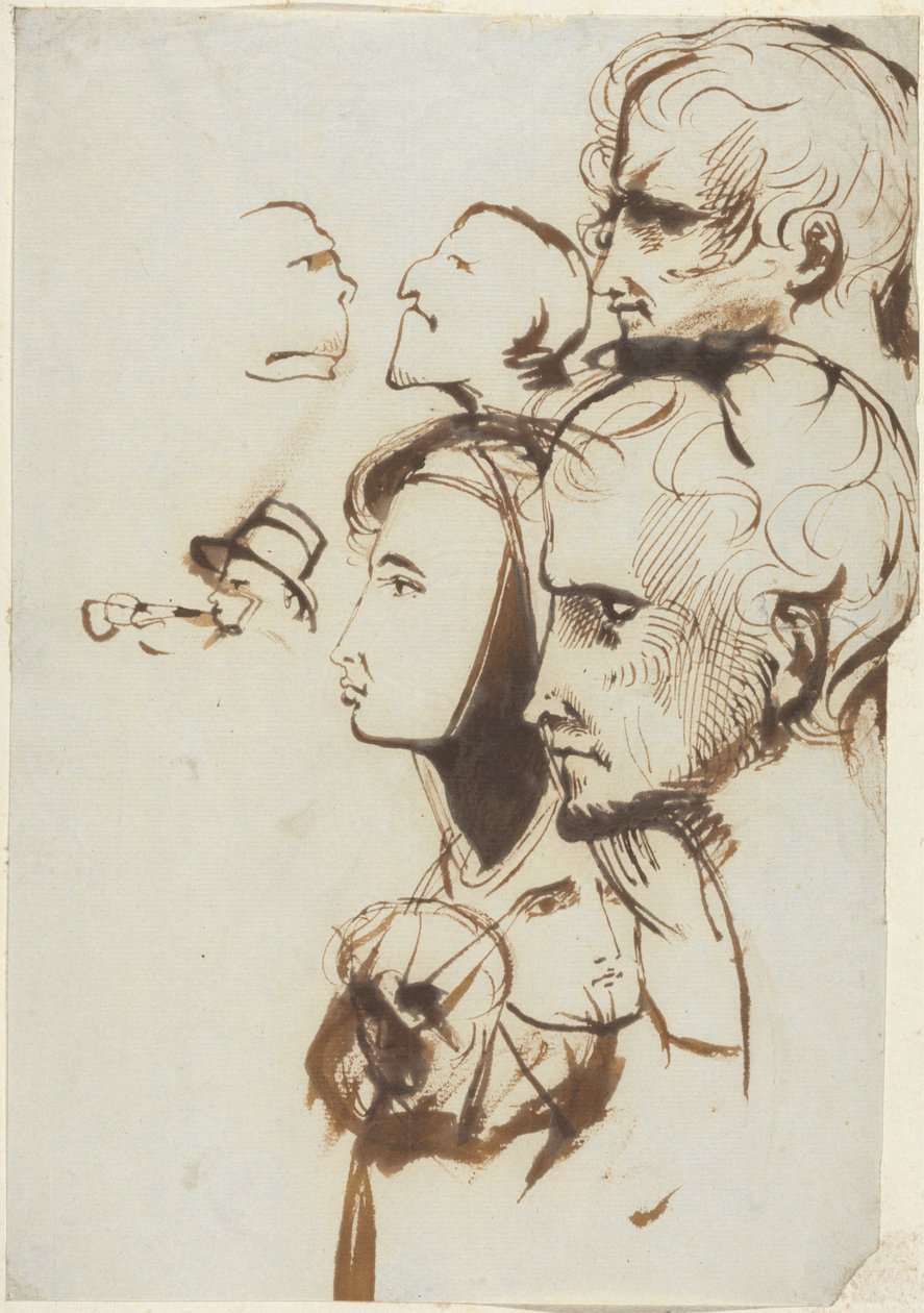 Estudio de rostros de Benjamin Robert Haydon