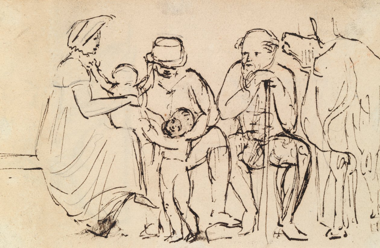 Estudio de figuras sentadas de Benjamin Robert Haydon