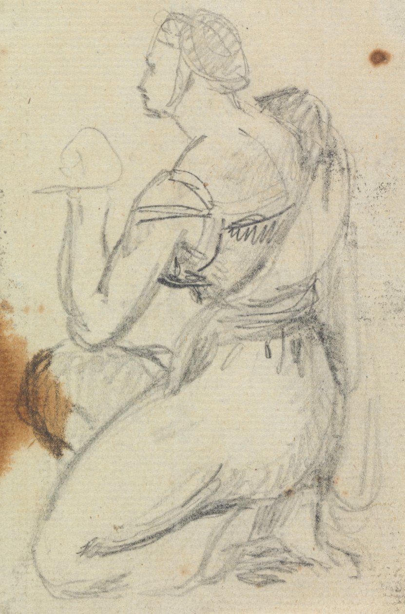 Estudio de una mujer arrodillada de Benjamin Robert Haydon