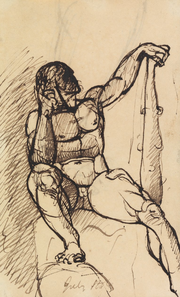 Estudio de un desnudo masculino de Benjamin Robert Haydon