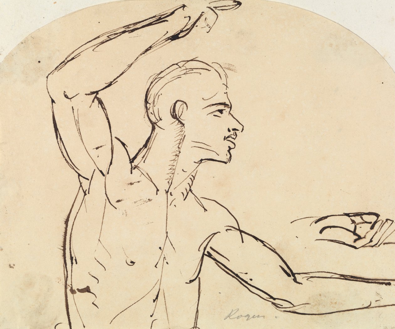 Estudio de un desnudo masculino de Benjamin Robert Haydon