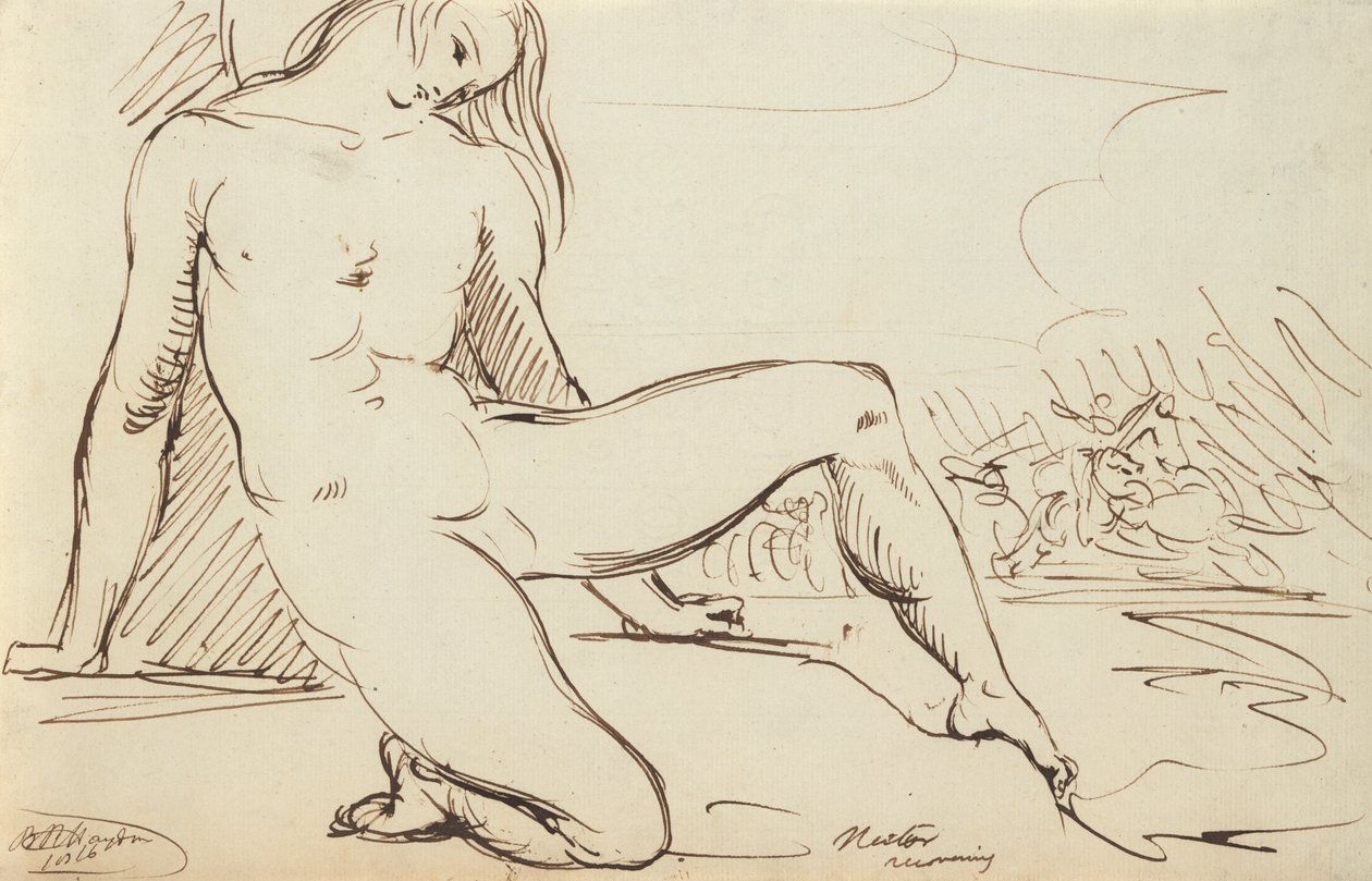 Estudio de una figura desnuda de Benjamin Robert Haydon