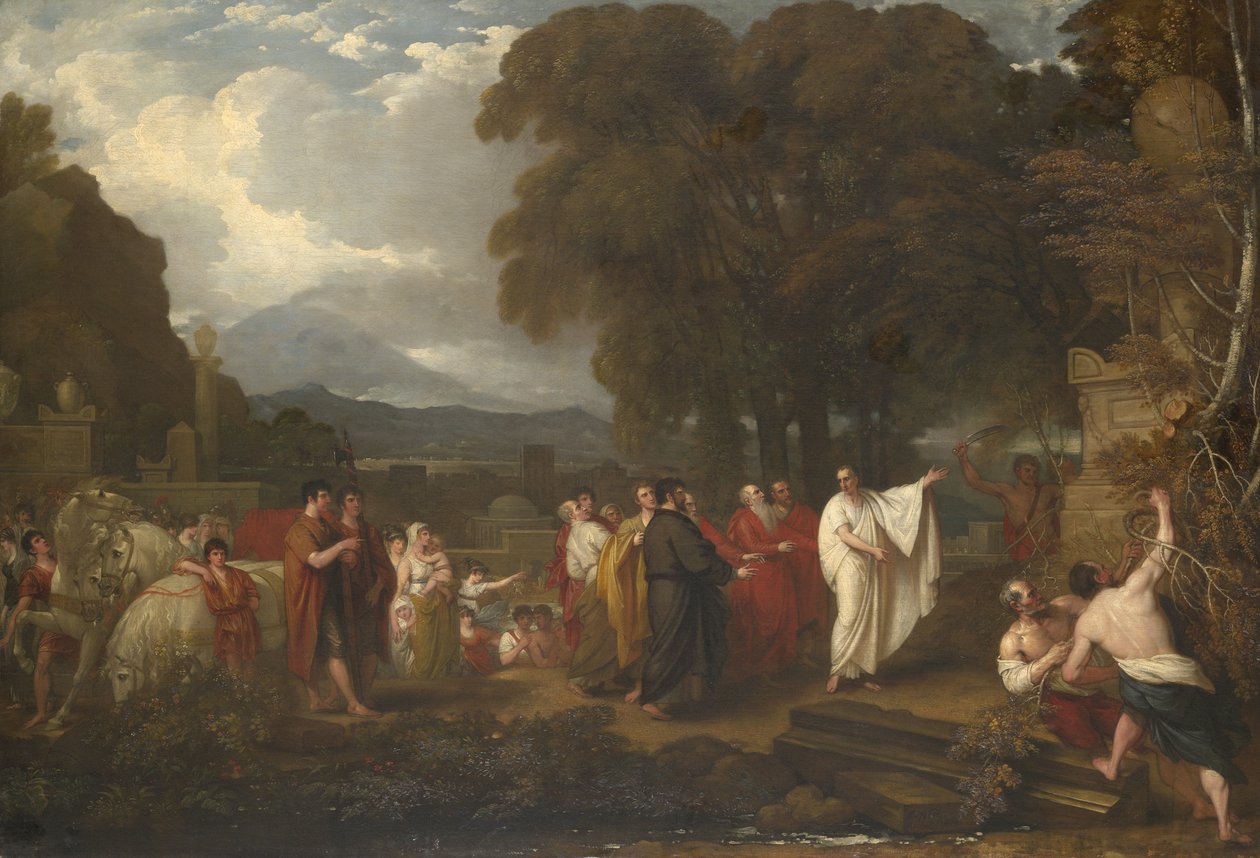 Cicerón Descubriendo la Tumba de Arquímedes de Benjamin West