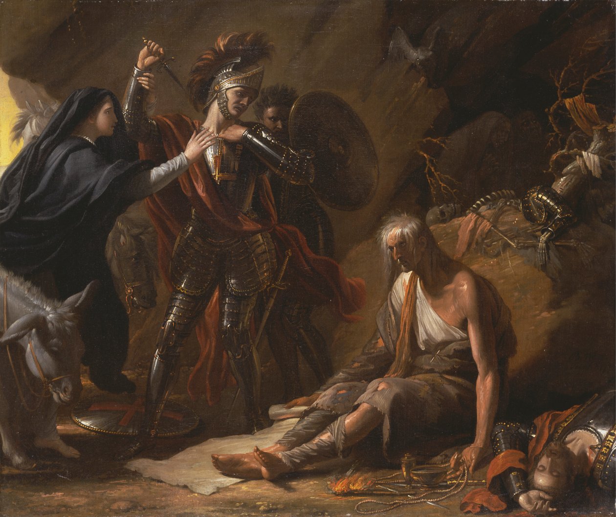La cueva de la desesperación de Benjamin West