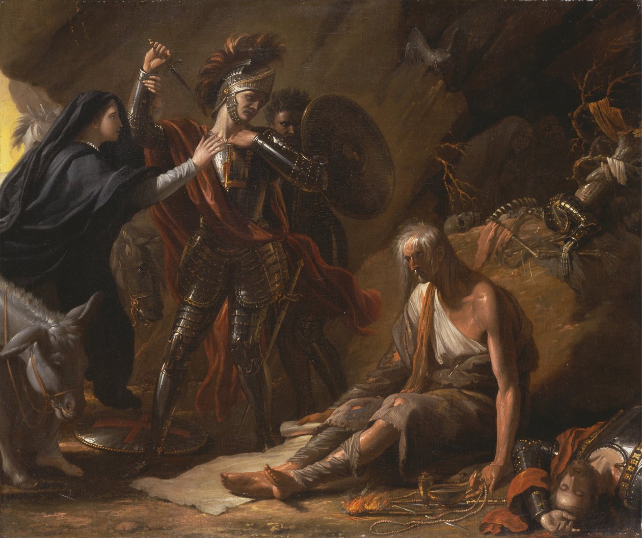 La cueva de la desesperación de Benjamin West