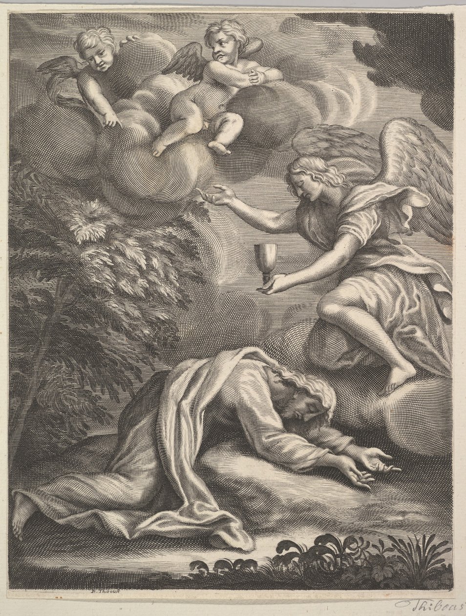 Agonía en el jardín, 1680-1719 de Benoit Thiboust
