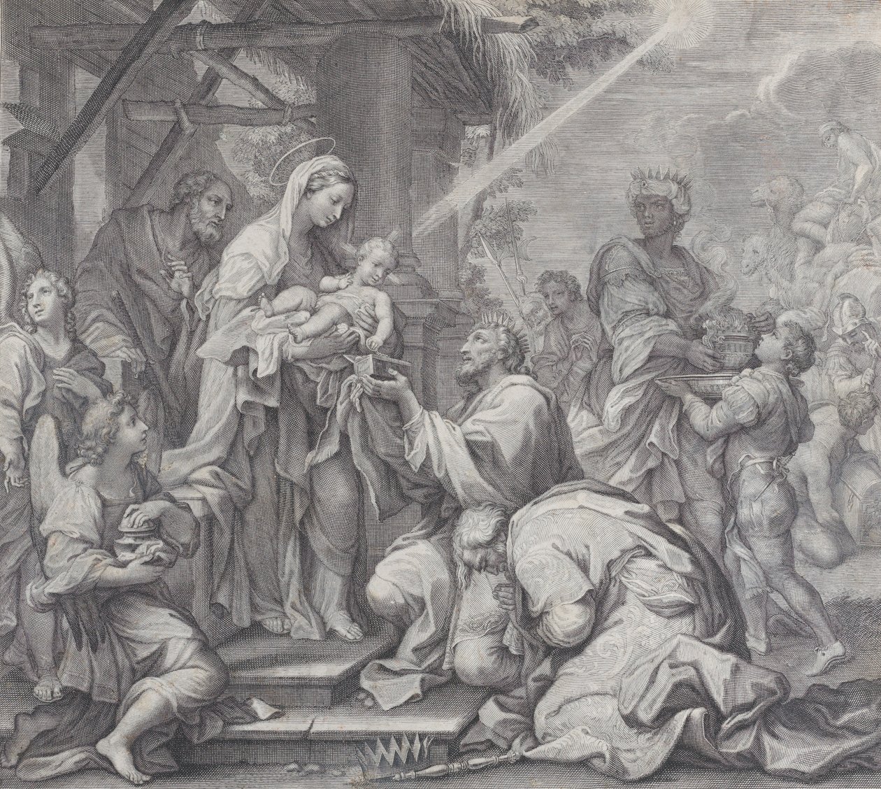La Adoración de los Magos, 1714-24 de Benoît Farjat