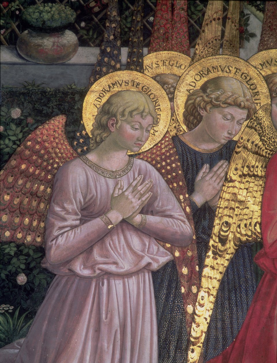 Ángeles, 1459 (detalle) de Benozzo di Lese di Sandro Gozzoli