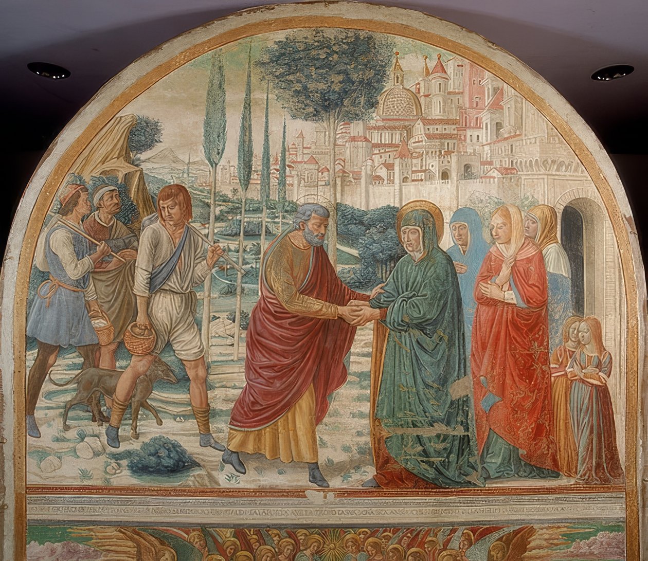 Encuentro en la Puerta Dorada. 1490 de Benozzo Gozzoli