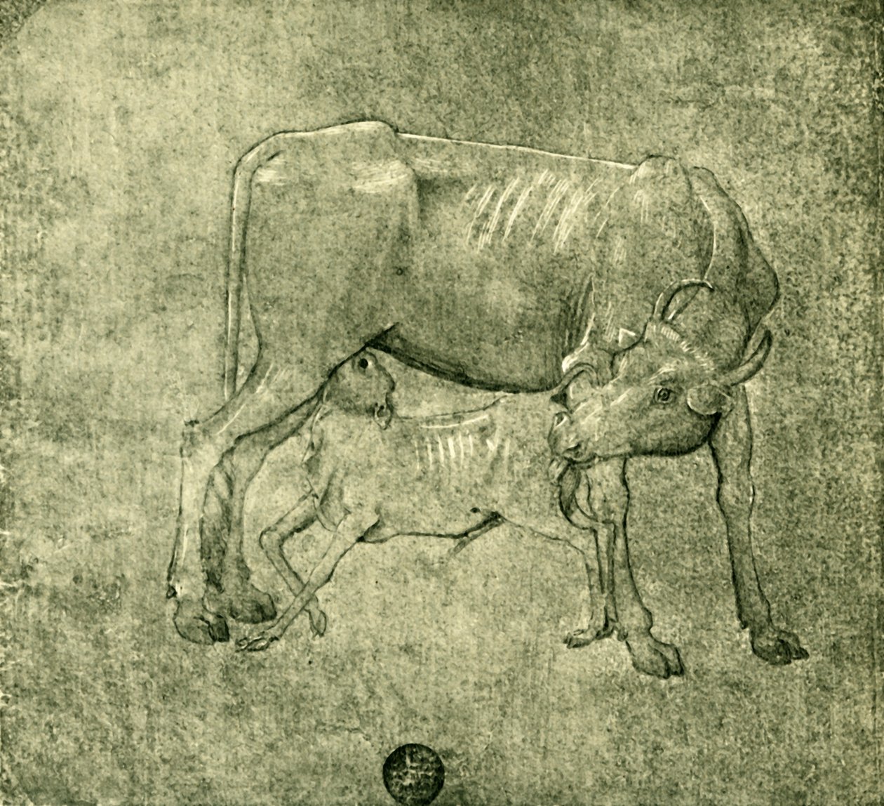 Vaca y ternero, mediados-finales del siglo XV, 1943 de Benozzo Gozzoli