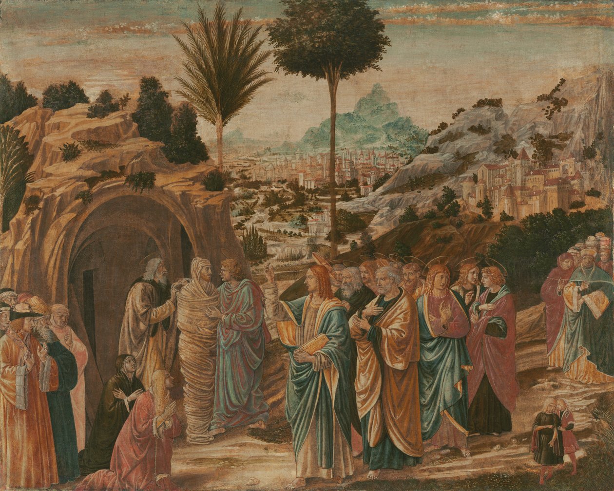 La resurrección de Lázaro, mediados de 1490 de Benozzo Gozzoli