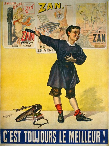 Póster publicitario de regaliz 