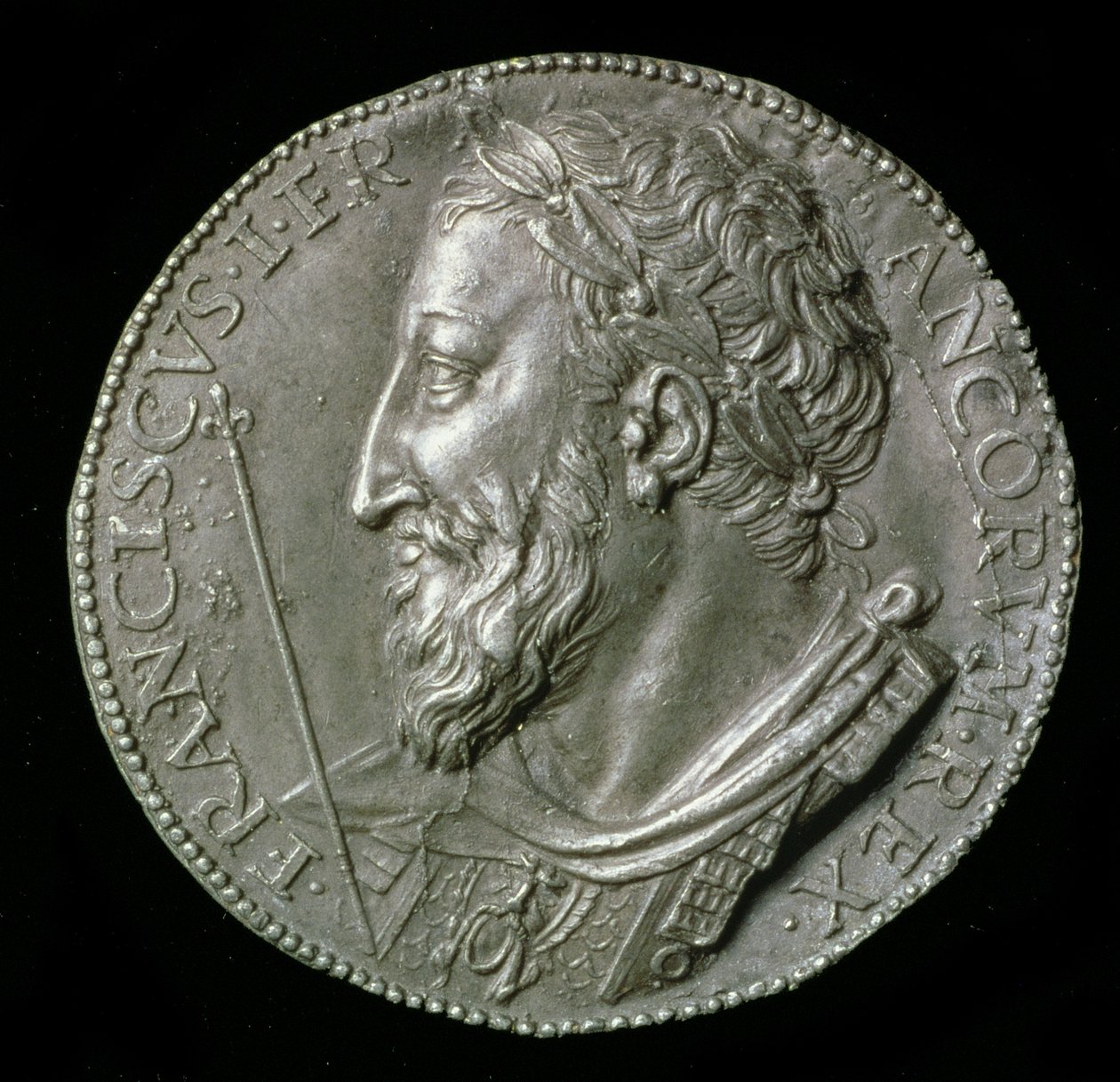 Francisco I de Valois, Rey de Francia (1515-47) uniface, 1537 de Benvenuto Cellini