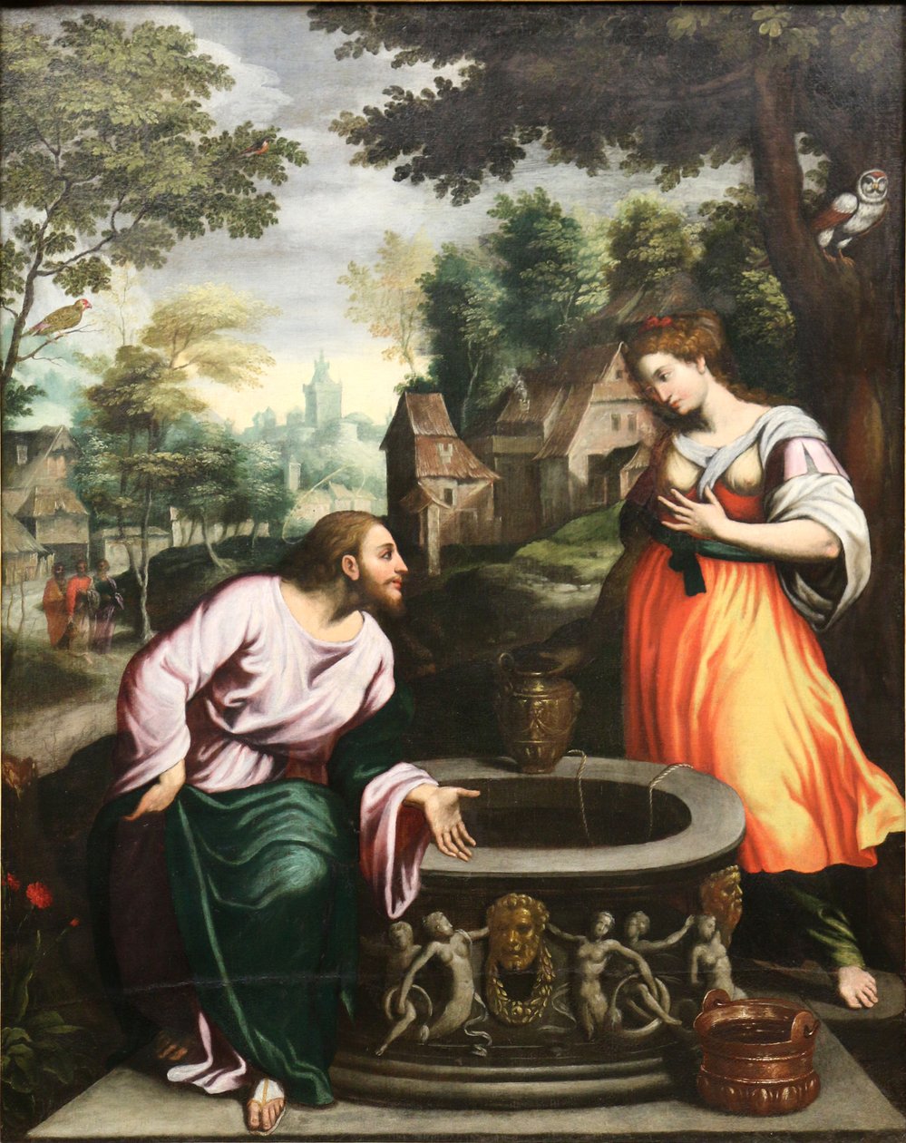 Jesús y la Samaritana. de Benvenuto Tisi