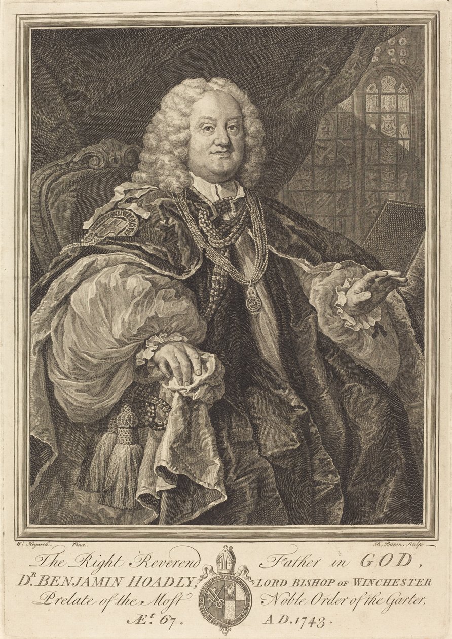 Obispo Hoadly de Bernard Baron after William Hogarth
