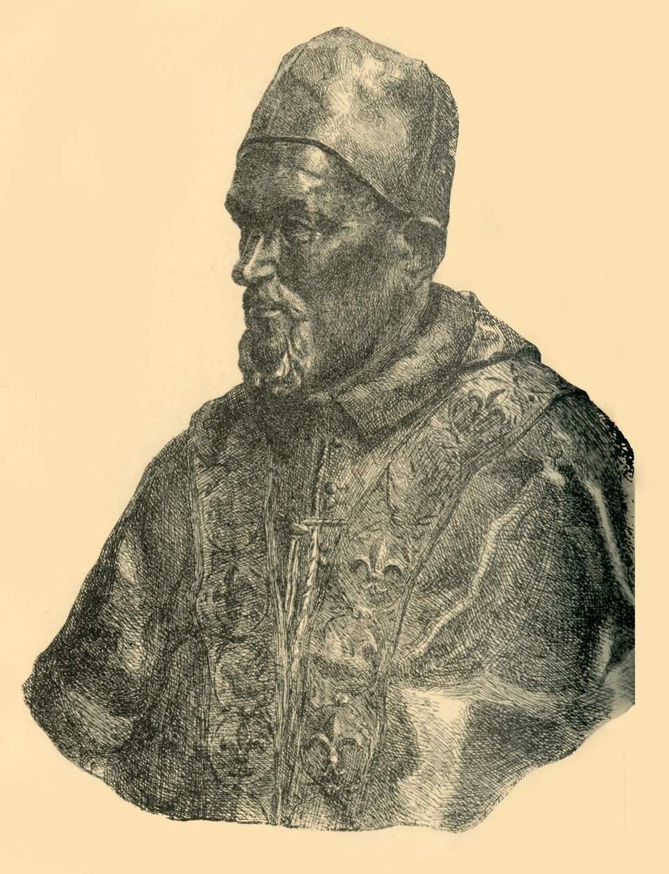 Busto del Papa Inocencio X, c1690, 1881 de Bernard Collier