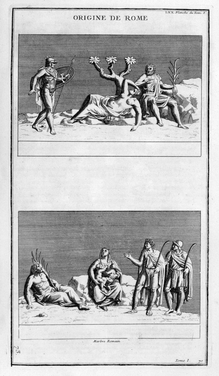 El origen de Roma, 1757 de Bernard de Montfaucon