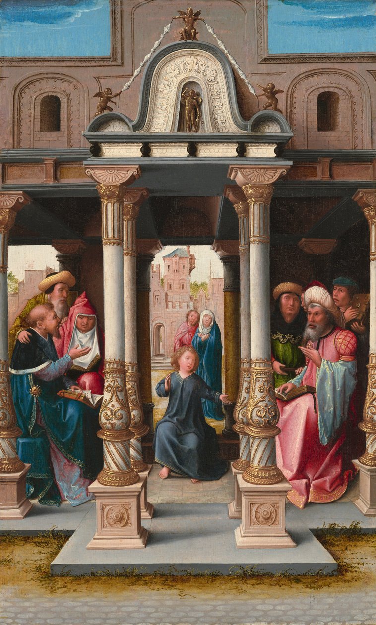 Cristo entre los doctores [anverso] de Bernard van Orley