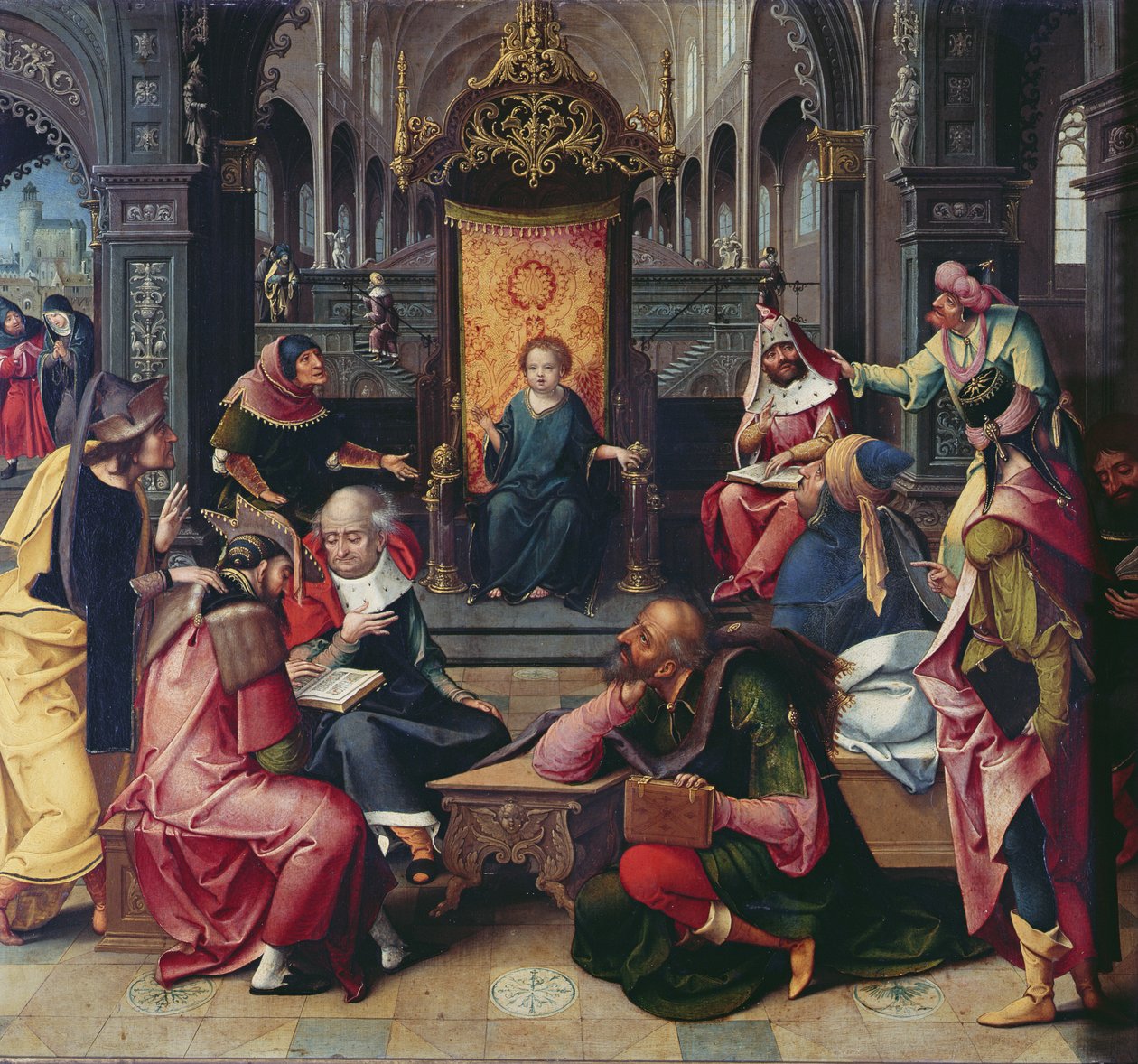 Cristo en el templo de Bernard van Orley