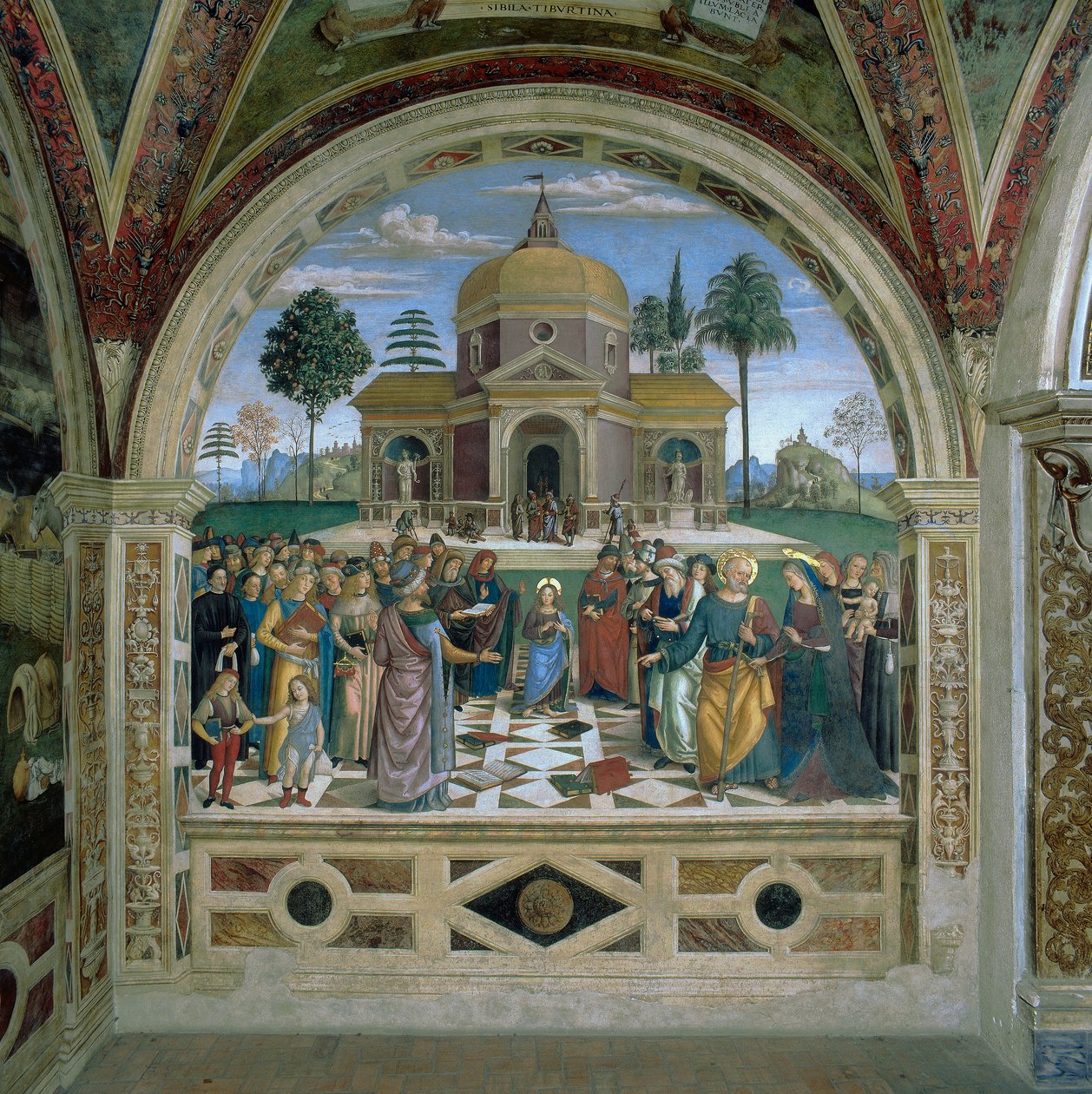 Discusión en el Templo de Bernardino di Betto Pinturicchio