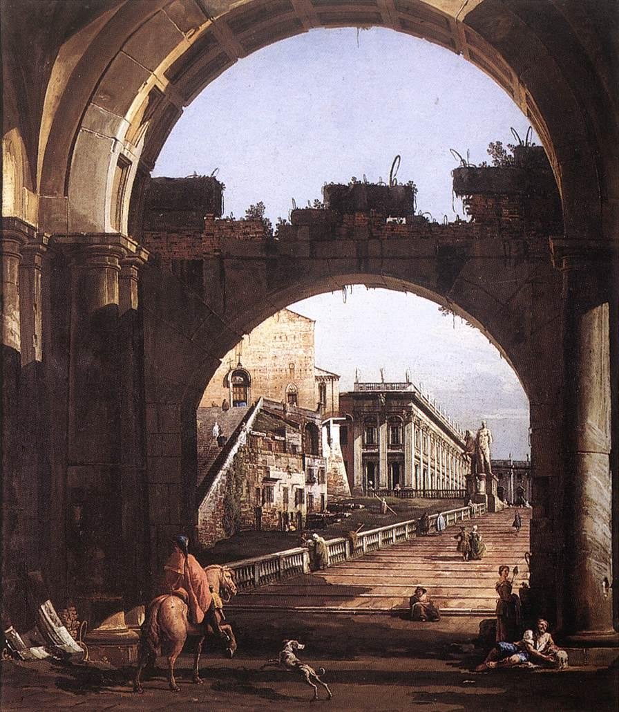 Capricho del Capitolio de Bernardo Bellotto