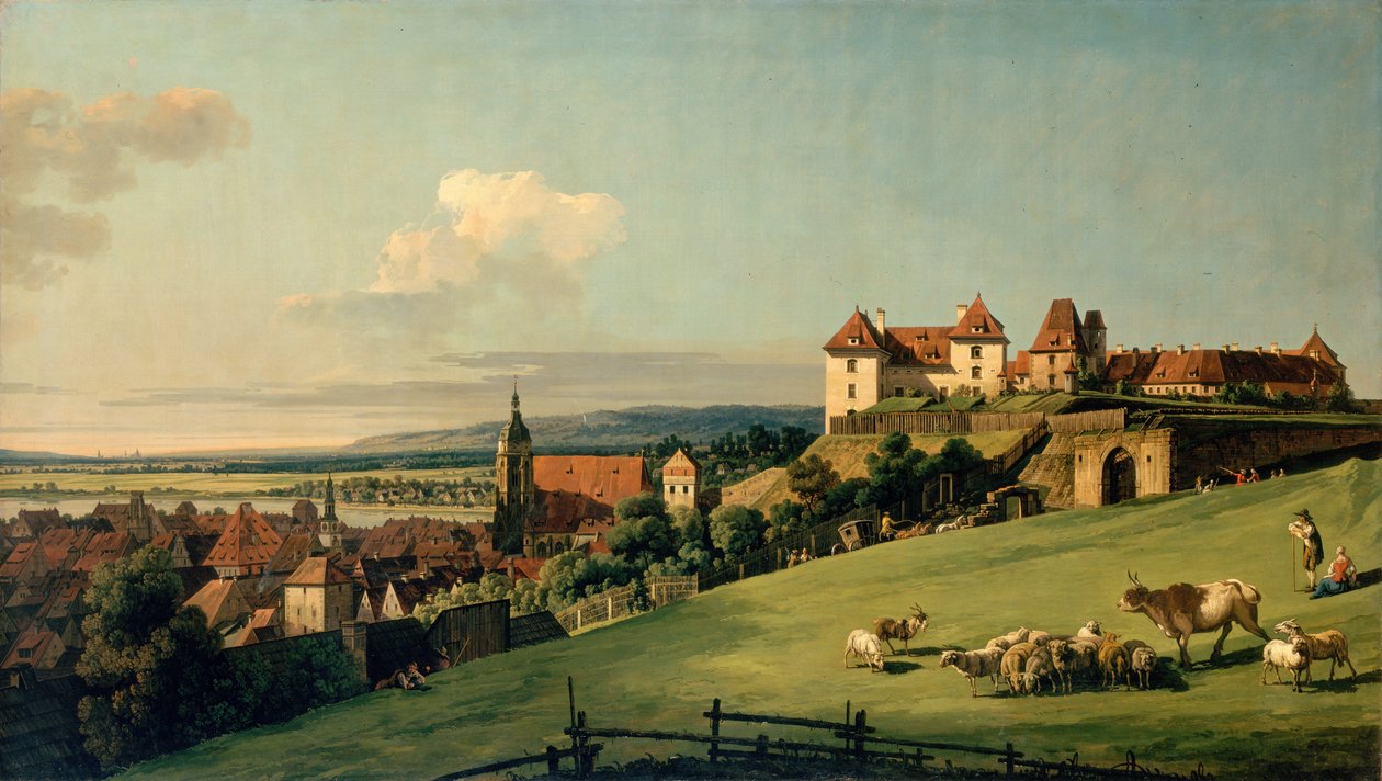 Vista de Pirna desde el Castillo Sonnenstein de Bernardo Bellotto