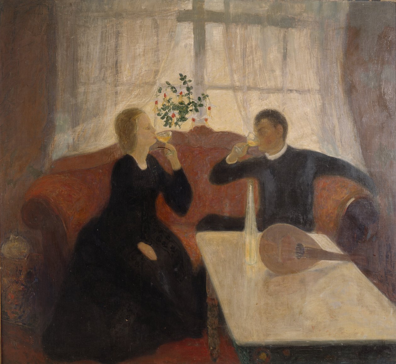 El compromiso (óleo sobre lienzo) de Bernhard Dorotheus Folkestad