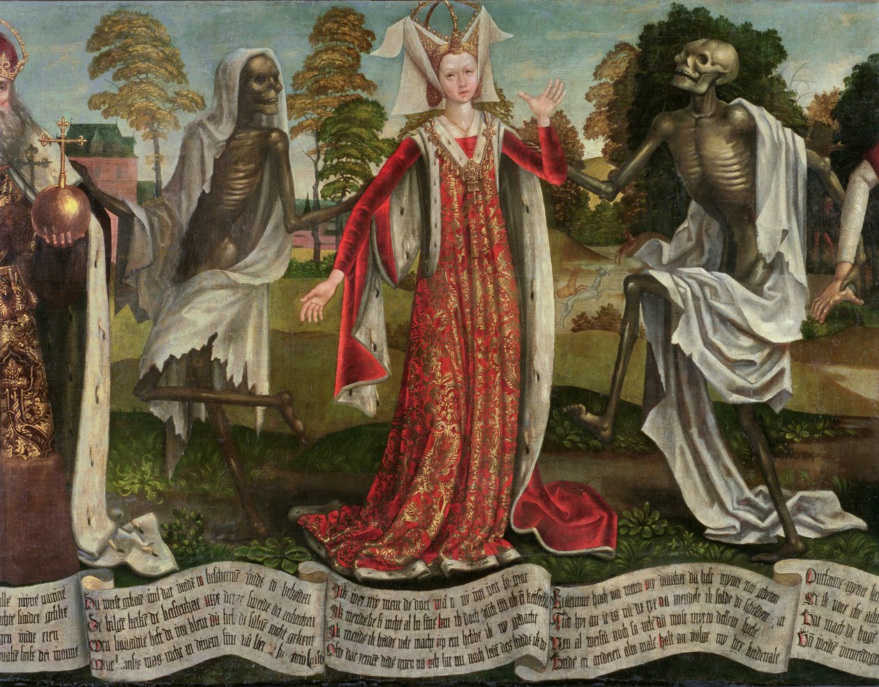 Danza macabra: Emperatriz (detalle) de Bernt Notke