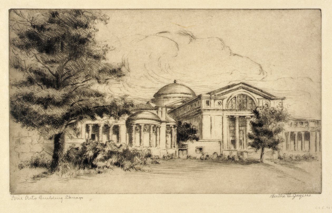 Edificio de Bellas Artes, Chicago (Fachada, Oeste) de Bertha E. Jaques