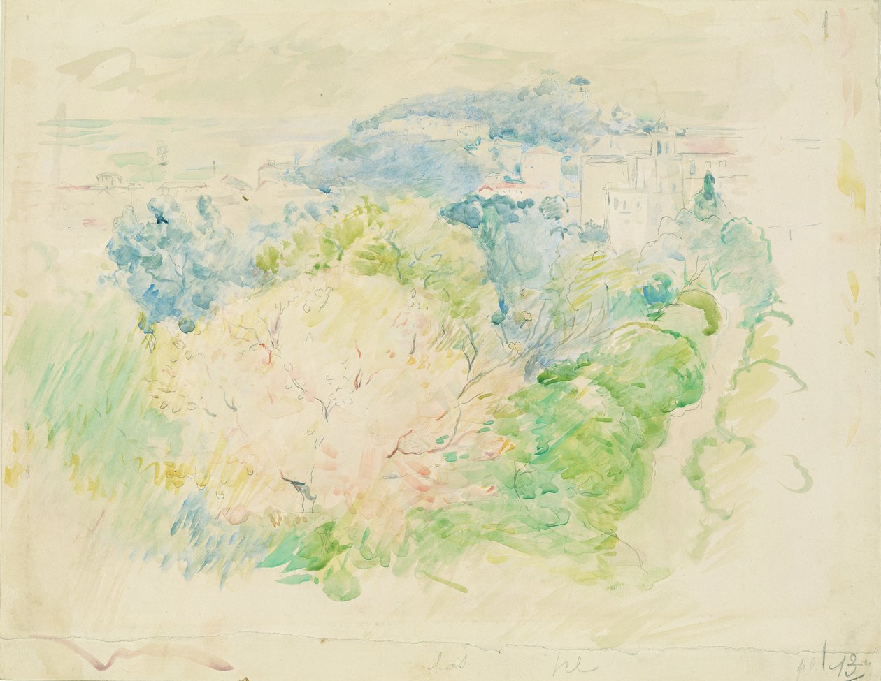 Montaña con un Castillo, 1888 de Berthe Morisot