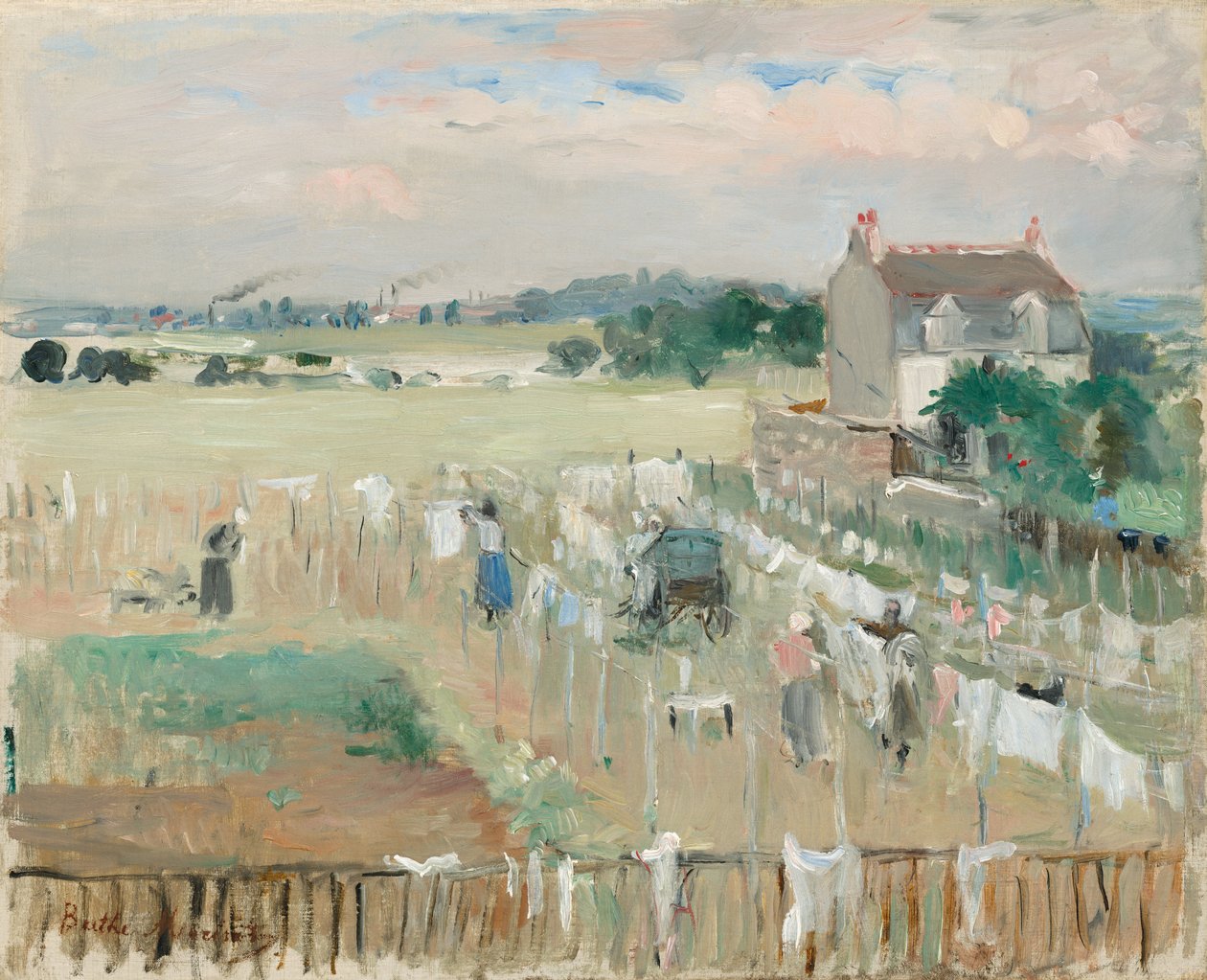 Percher de Blanchisseuses de Berthe Morisot