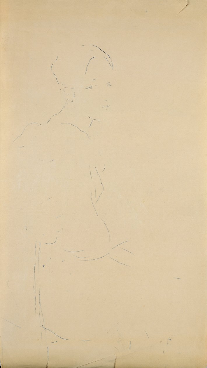 Perfil de una joven sentada, 1887 de Berthe Morisot