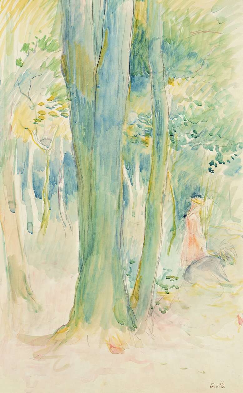 Bajo los árboles en el bosque, 1893 de Berthe Morisot