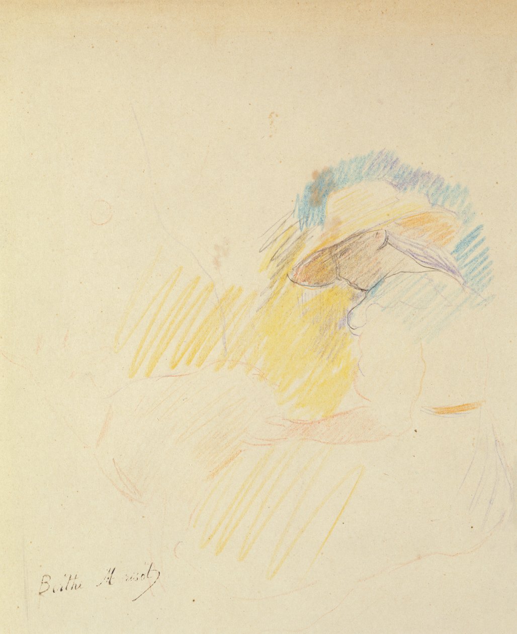 Joven niña sentada en un jardín, 1887 de Berthe Morisot
