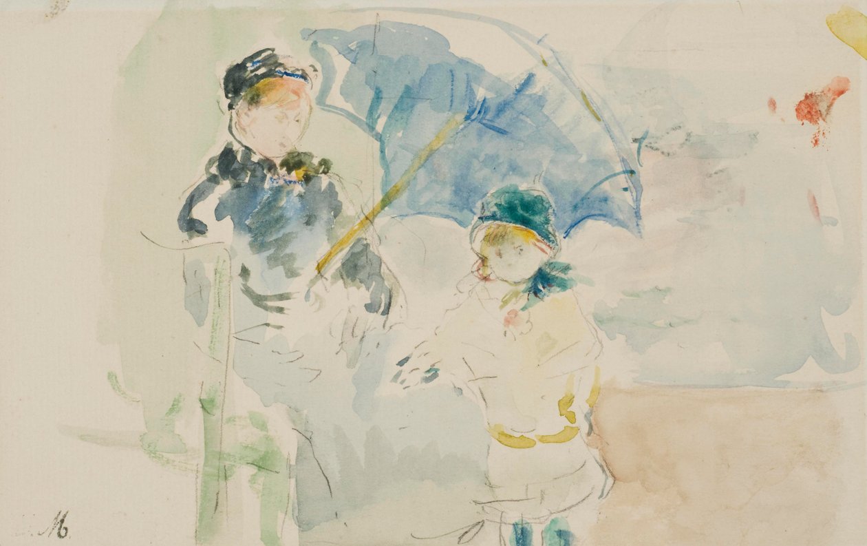 En la playa de Niza de Berthe Morisot