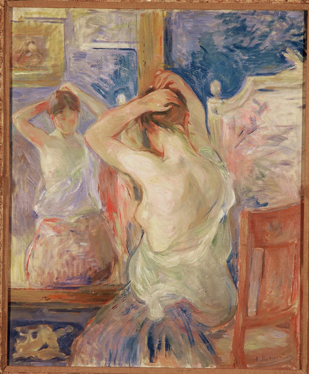 Delante del espejo de Berthe Morisot