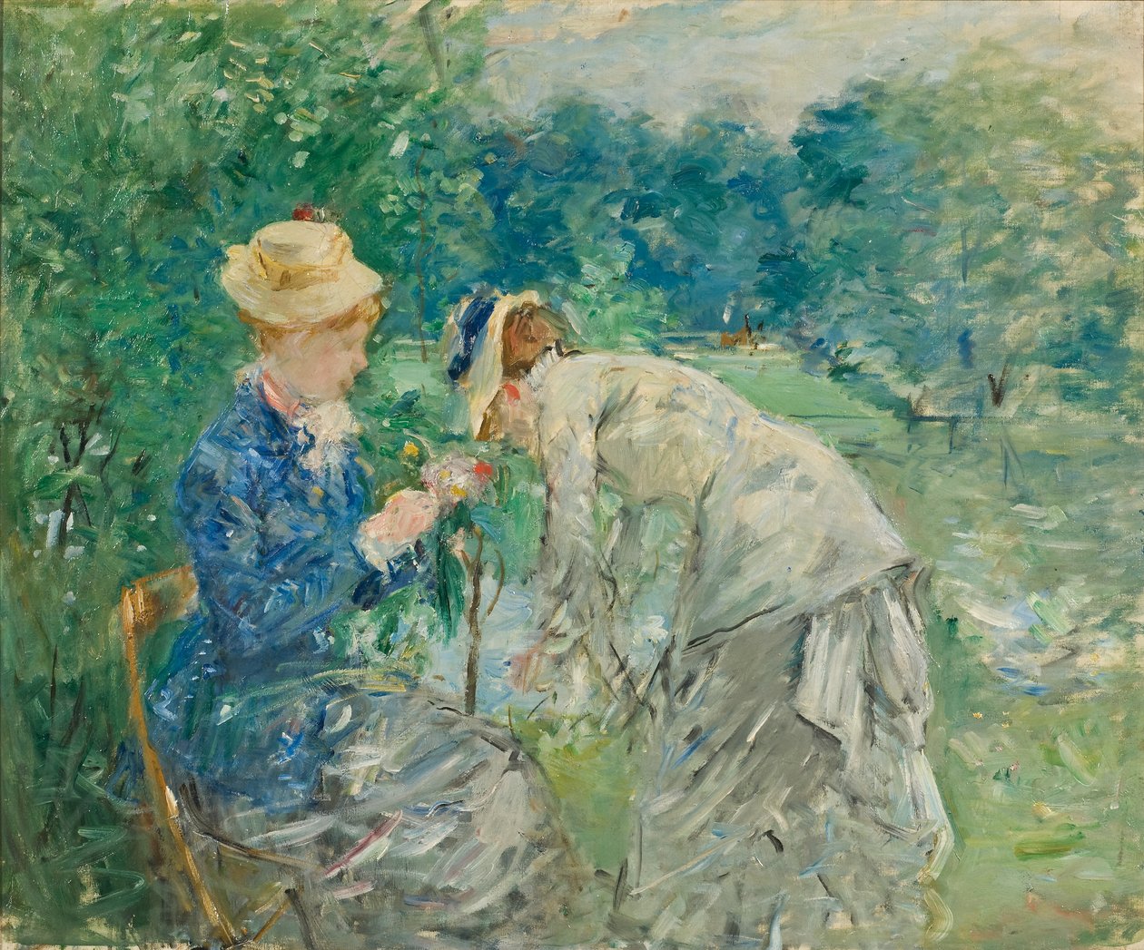 En el Bois de Boulogne, c.1875-9 de Berthe Morisot