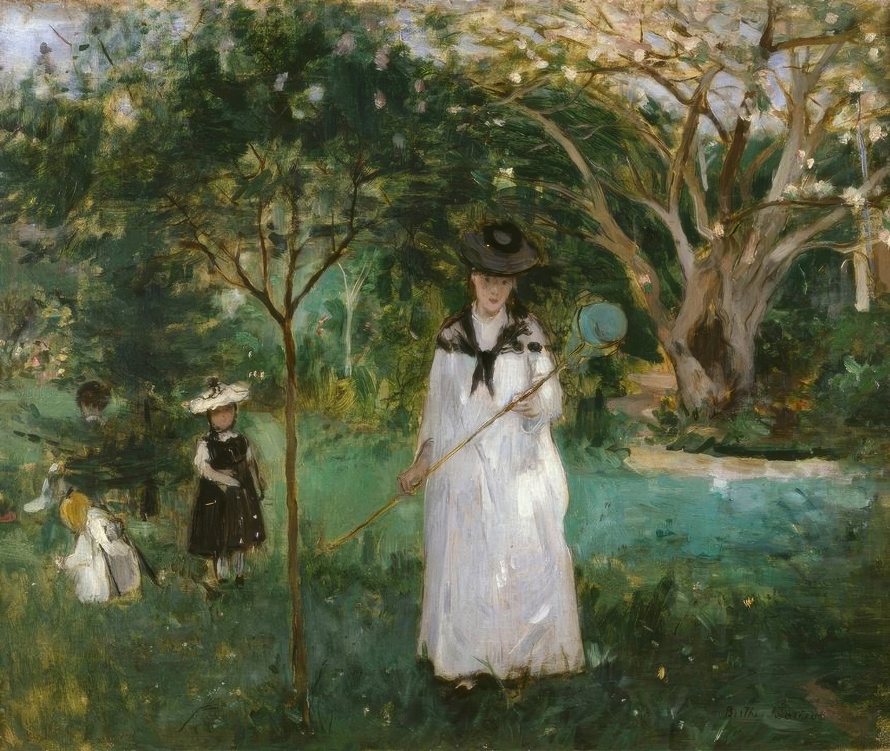La caza de las mariposas de Berthe Morisot