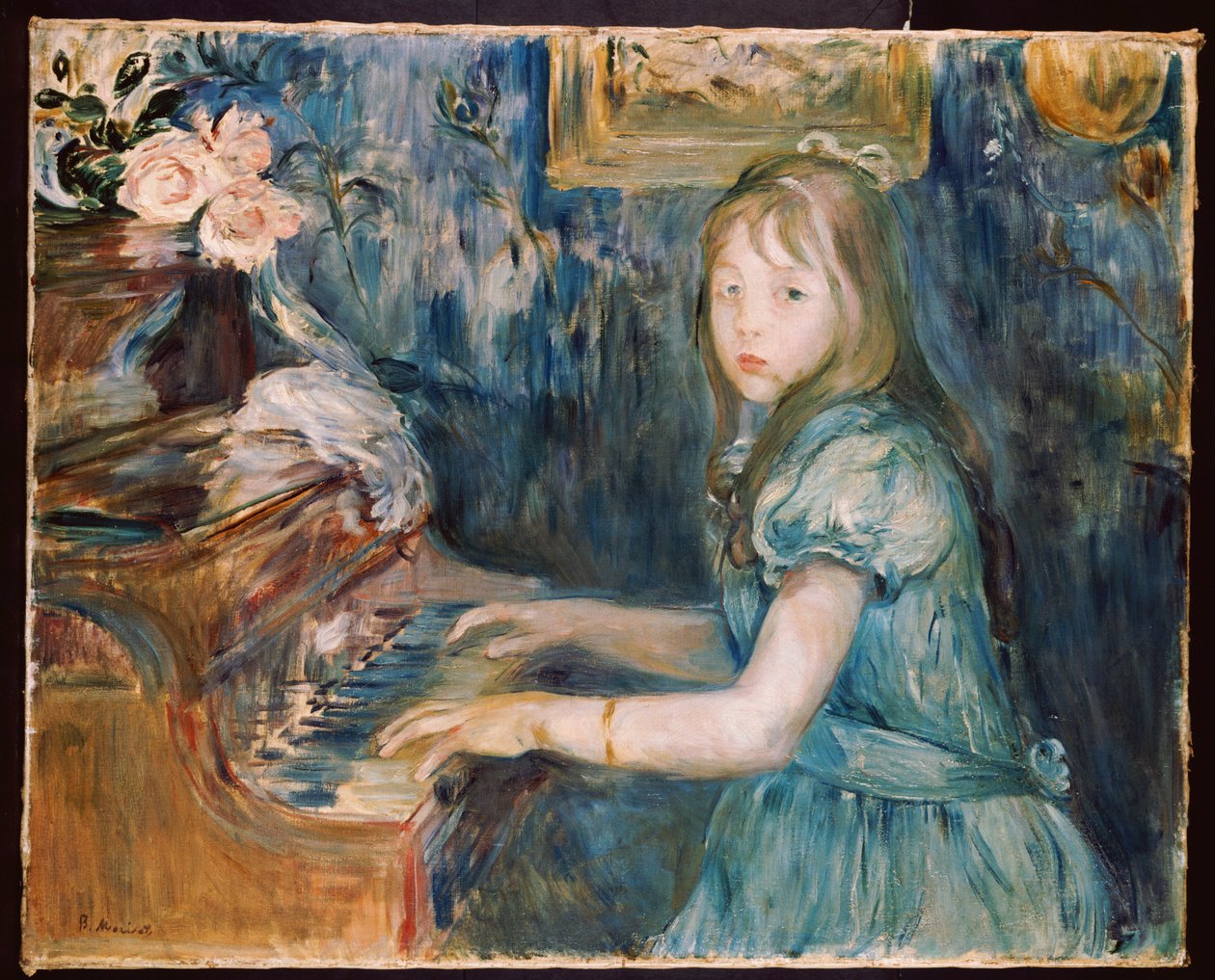 Lucie Leon al piano, c.1892 de Berthe Morisot