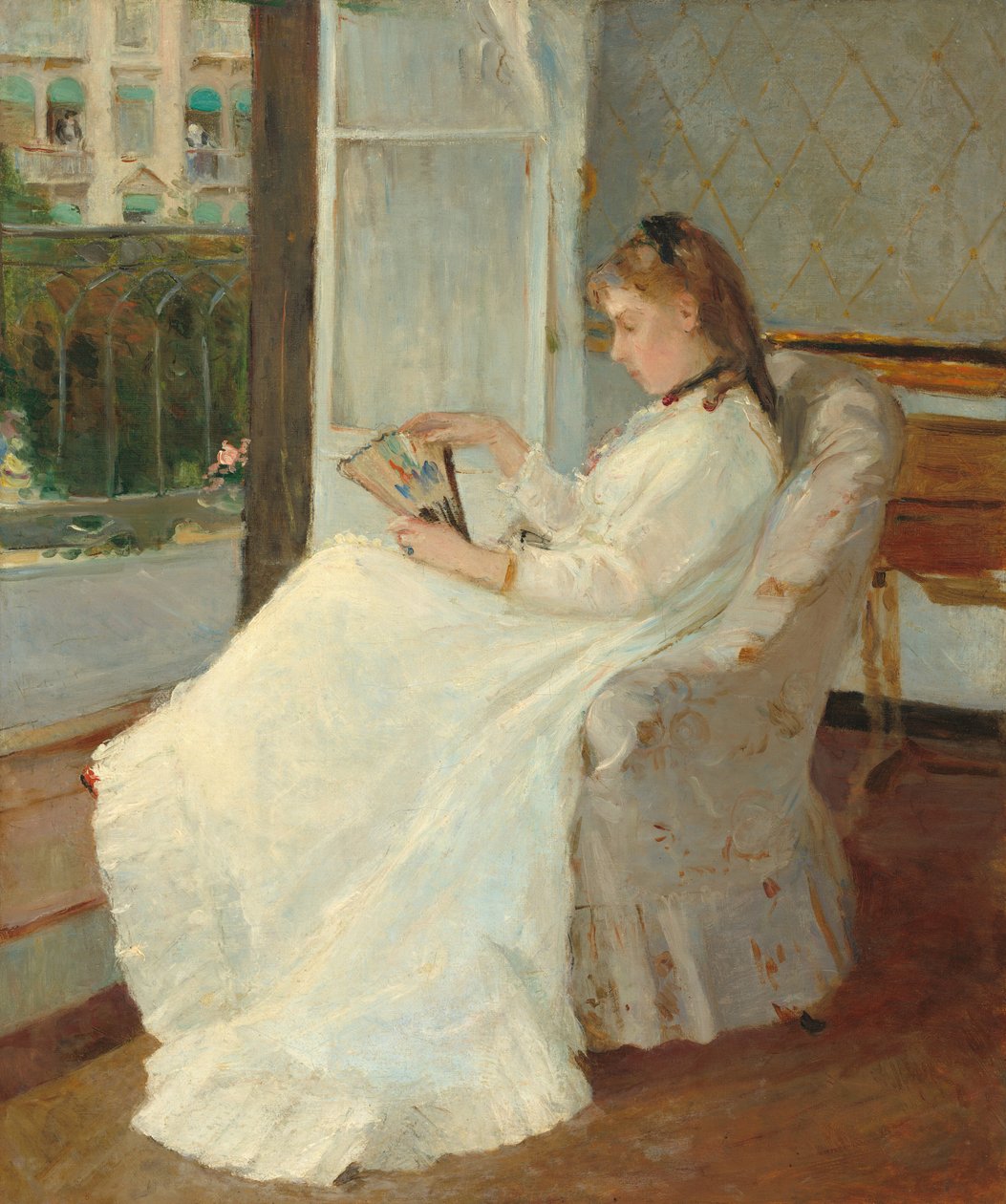 La Hermana del Artista en una Ventana de Berthe Morisot