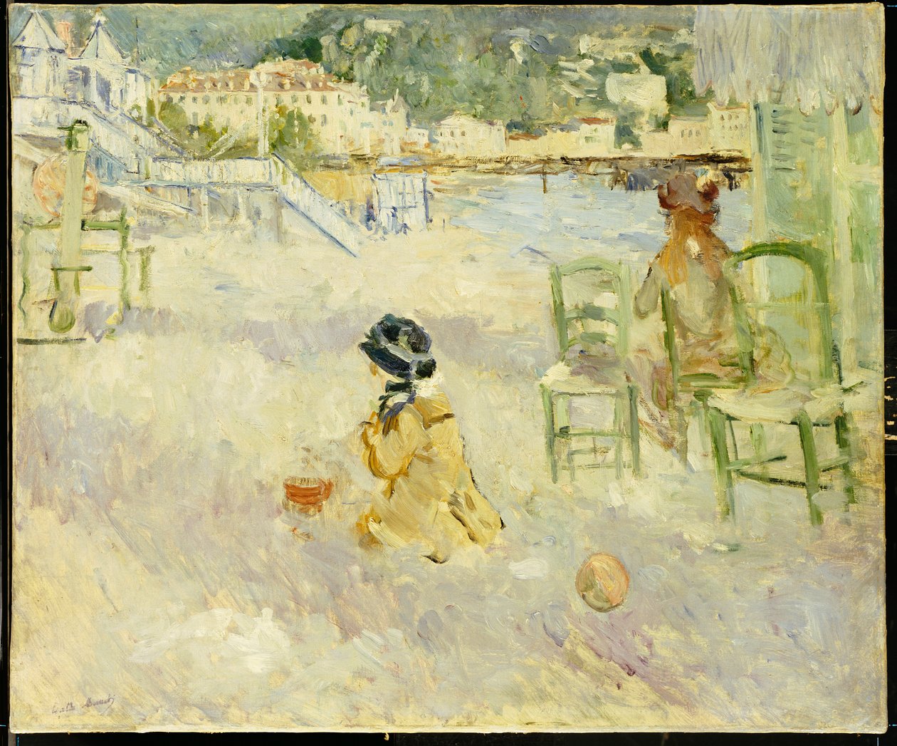 La playa en Niza, 1882 de Berthe Morisot